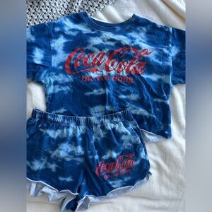 COCA COLA MATCHING T-SHIRT & SHORTS SET | SIZE XSMALL